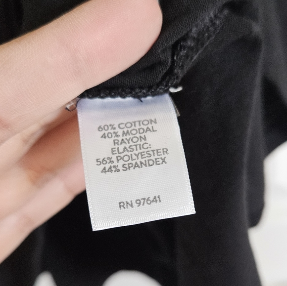 J Jill Black Smocked 3/4 Sleeve Flowy Blouse Top Women's Size Medium - Picture 8 of 8